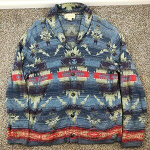 Denim & Supply Ralph Lauren Sweater Aztec Southwestern Shawl Cardigan Mens XL